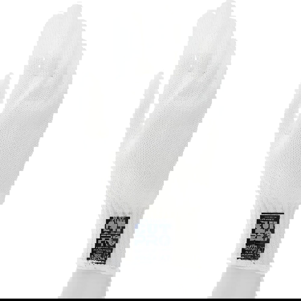 Cut-Resistant Gloves: Size L, ANSI Cut 4, Polyvinylchloride, Kevlar